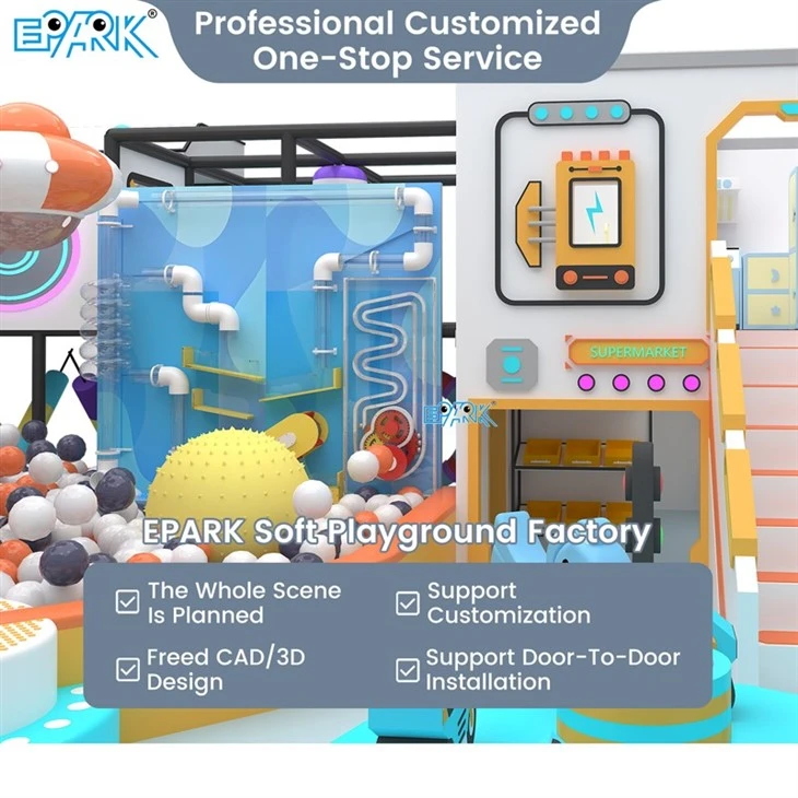 120m² Candy-Color Indoor Playground 3-Layer Slide high quality